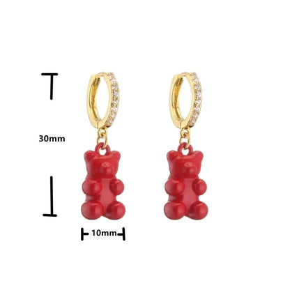 Fashion Cartoon Character Plating Copper No Inlaid Copper Earrings