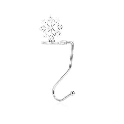Amazon Popular Christmas Magnetic Hook Snowflake Christmas Hook Christmas Gift Metal Fireplace Socks Pendant
