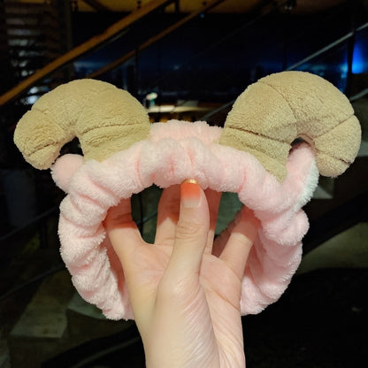 Cat Ears Hair Band Hair Band Korean Plush Internet Celebrity Rabbit Ear Hair Accessories Bow Face Wash Hair Band