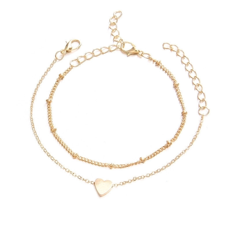 Fashion Heart Shape Alloy Titanium Steel Plating Rhinestones Artificial Pearls Women\'S Bracelets