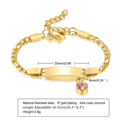 Casual Round Stainless Steel Gold Plated Zircon Bracelets In Bulk