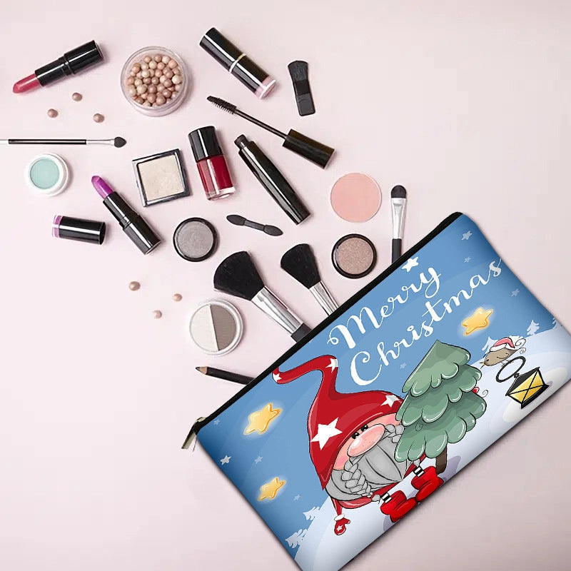 Hot Sale Christmas Holiday Printing Technology Cloth Cosmetic Bag Coin Purse Mobile Phone Bag