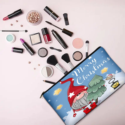 Hot Sale Christmas Holiday Printing Technology Cloth Cosmetic Bag Coin Purse Mobile Phone Bag