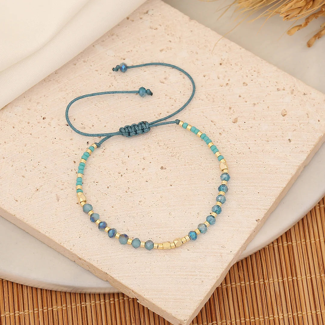 Women Artificial Crystal Knitting Bracelets