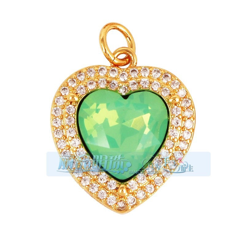 1 Piece Copper Geometric Heart Shape Snowflake Pendant Jewelry Accessories