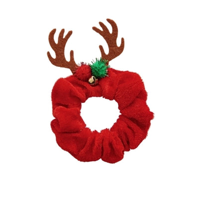 Halloween Christmas Fashion Women'S Solid Color Flannel Hair Tie