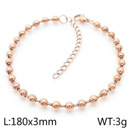 Basic Solid Color Titanium Steel 18K Gold Plated Bracelets In Bulk