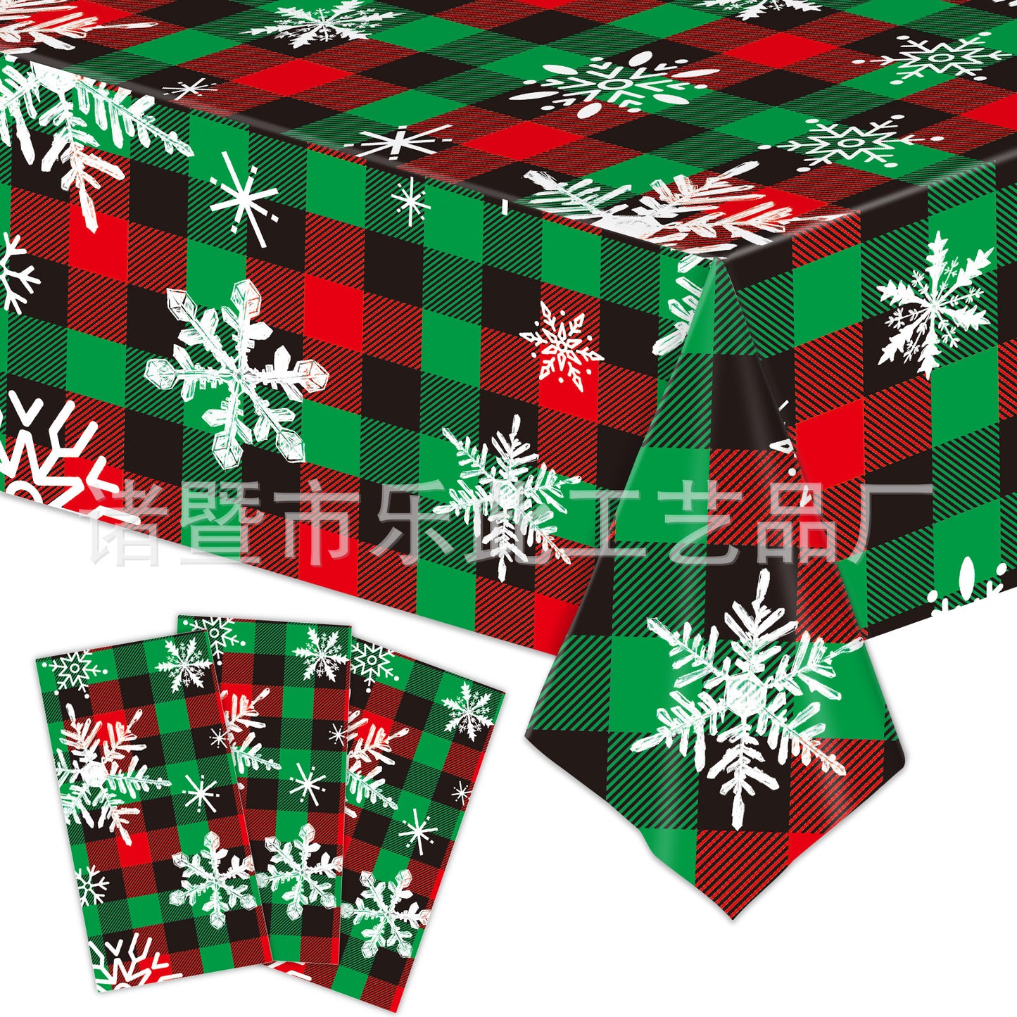 3 Pieces Christmas Tablecloth Holiday Party Tablecloth Christmas Tree Tablecloth Red And Green Christmas Theme Tablecloth Table Cover