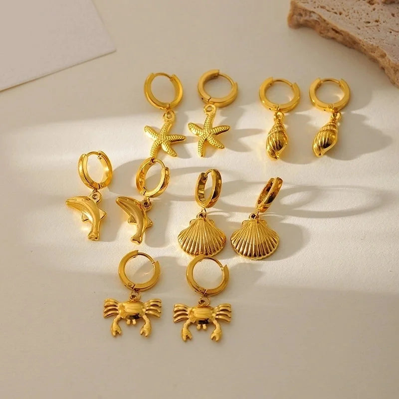 1 Pair Cute Luxurious Wedding Geometric 304 Stainless Steel 18K Gold Plated Stainless Steel Earrings
