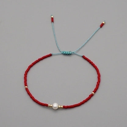 1 Piece Minimalist Circle Beaded Irregular Pearl Women\'s Bracelets