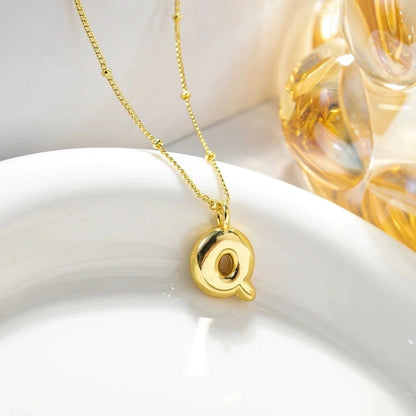 Minimalist Streetwear Letter Copper K Gold Plated Pendant Necklace