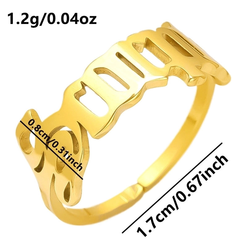 Minimalist Constellation 304 Stainless Steel 18K Gold Plated Polishing Rings