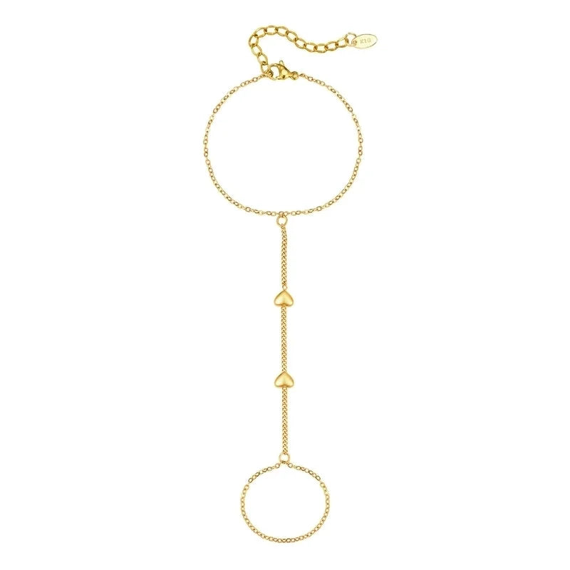 Vintage Style Minimalist Pearl 201 Stainless Steel Cable Chain Bracelets In Bulk