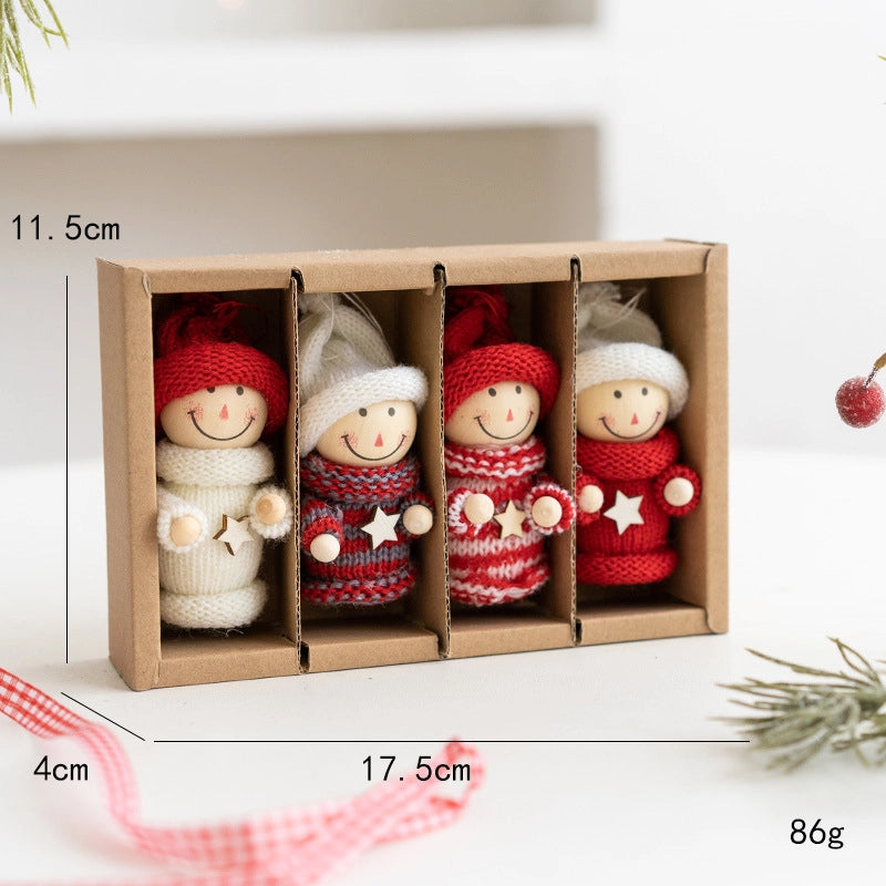 Christmas Minimalist Classic Style Santa Claus Holiday Daily Hanging Ornaments Decorative Props