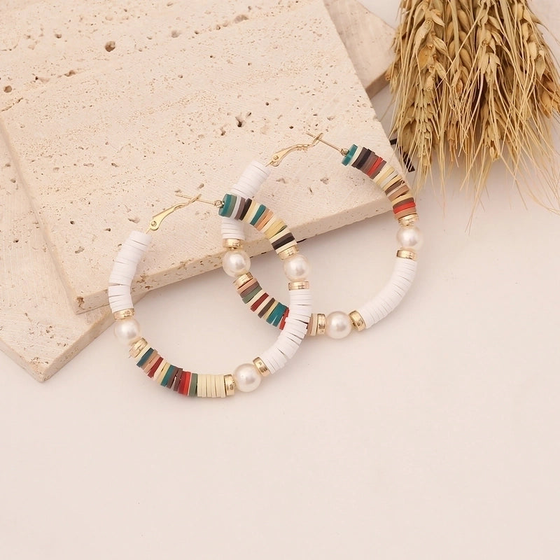 1 Piece Elegant Minimalist Classic Style Geometric Soft Clay 18K Gold Plated Earrings