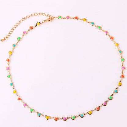 Women Heart Heart Copper Electroplating Necklaces