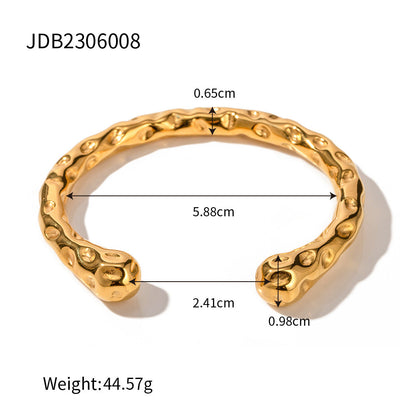 IG Style Irregular Geometric Stainless Steel 18K Gold Plated Earrings