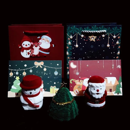 1 Piece Cute Festival Christmas Christmas Tree Santa Claus Snowman Jewelry Boxes