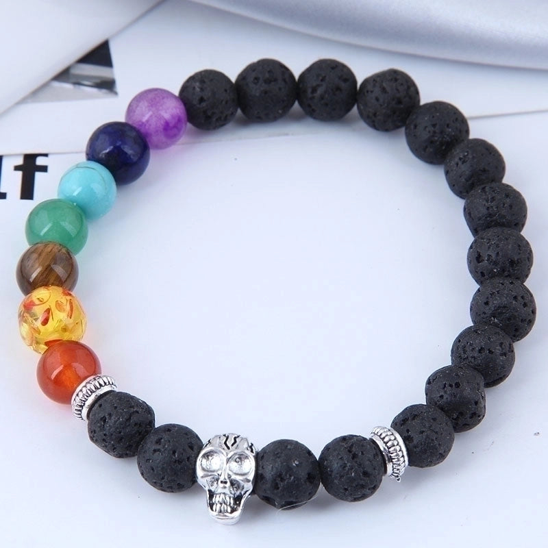 Ethnic Style Skull Beads Bracelet