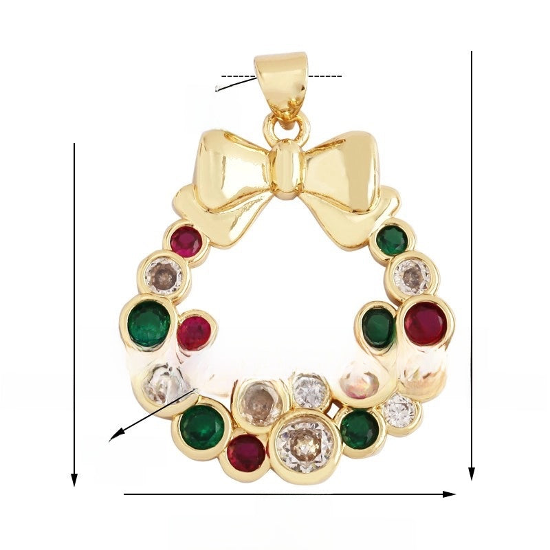 1 Piece Copper Geometric Heart Shape Snowflake Pendant Jewelry Accessories