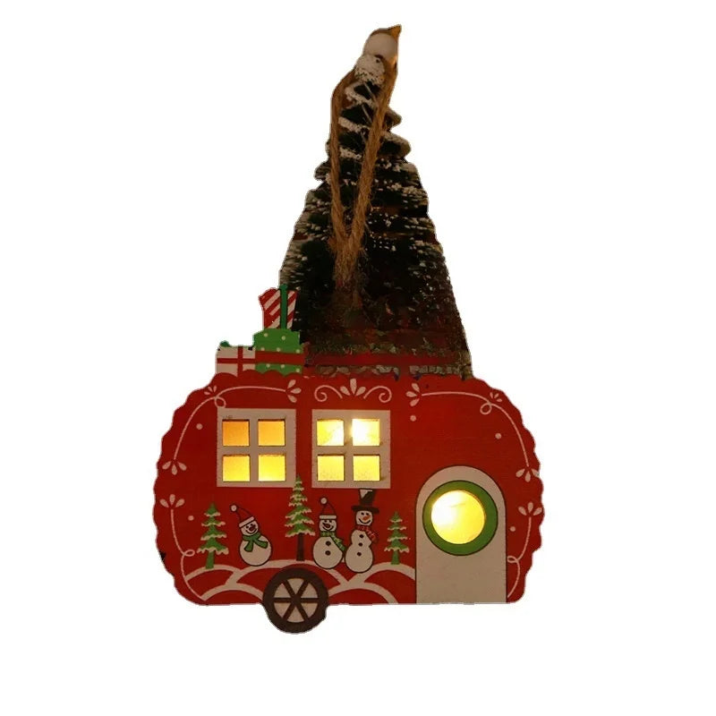 Christmas Christmas Tree Star Wood Party Hanging Ornaments