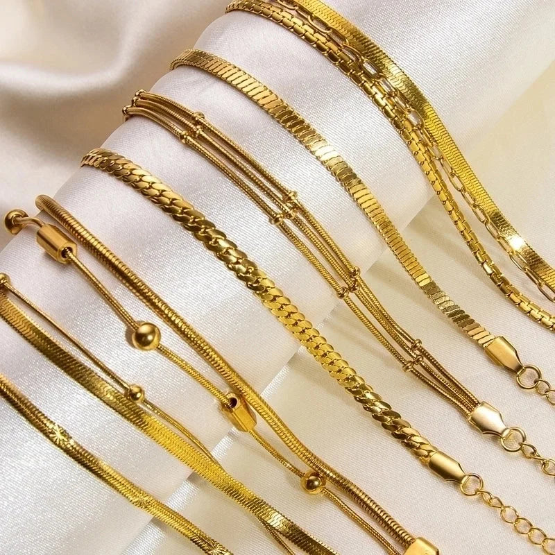 Retro Waves 304 Stainless Steel Bracelets In Bulk