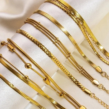 Retro Waves 304 Stainless Steel Bracelets In Bulk