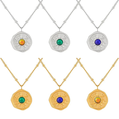 Elegant Sun Titanium Steel Pendant Necklace
