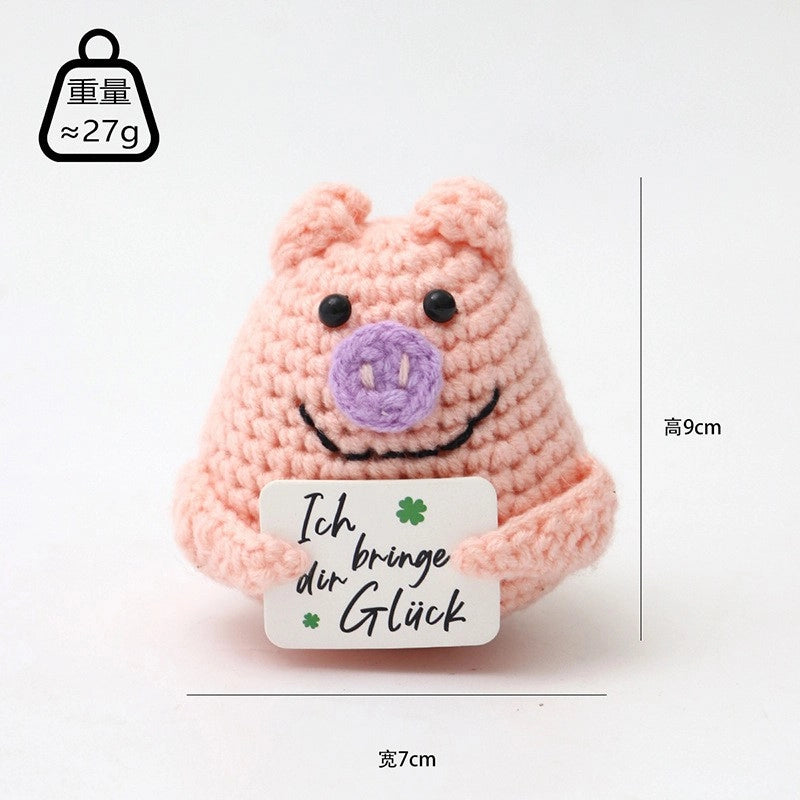 Cartoon Style Cute Animal Fruit Yarn Artificial Decorations