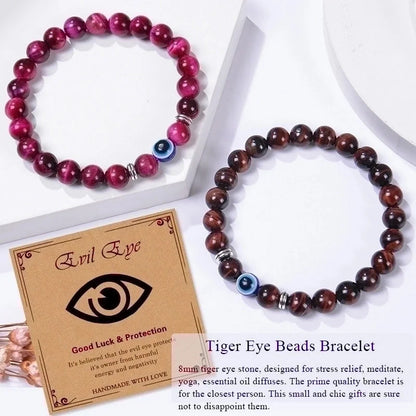 Ethnic Style Devil\'s Eye Natural Stone Beaded Bracelets