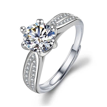 Minimalist Round Copper Inlay Zircon Open Rings