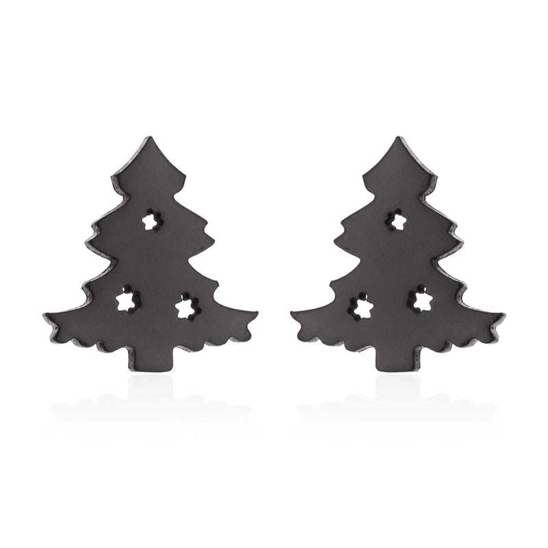 1 Pair Fashion Christmas Tree 304 Stainless Steel 18K Gold Plated Ear Studs