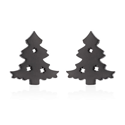 1 Pair Fashion Christmas Tree 304 Stainless Steel 18K Gold Plated Ear Studs