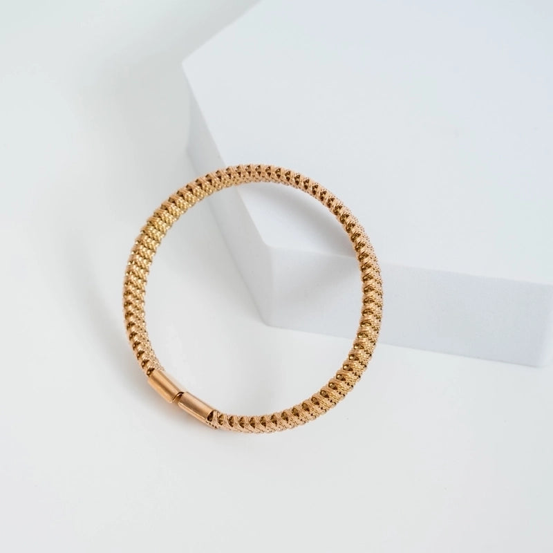 Minimalist Solid Color Stainless Steel Plating Bangle