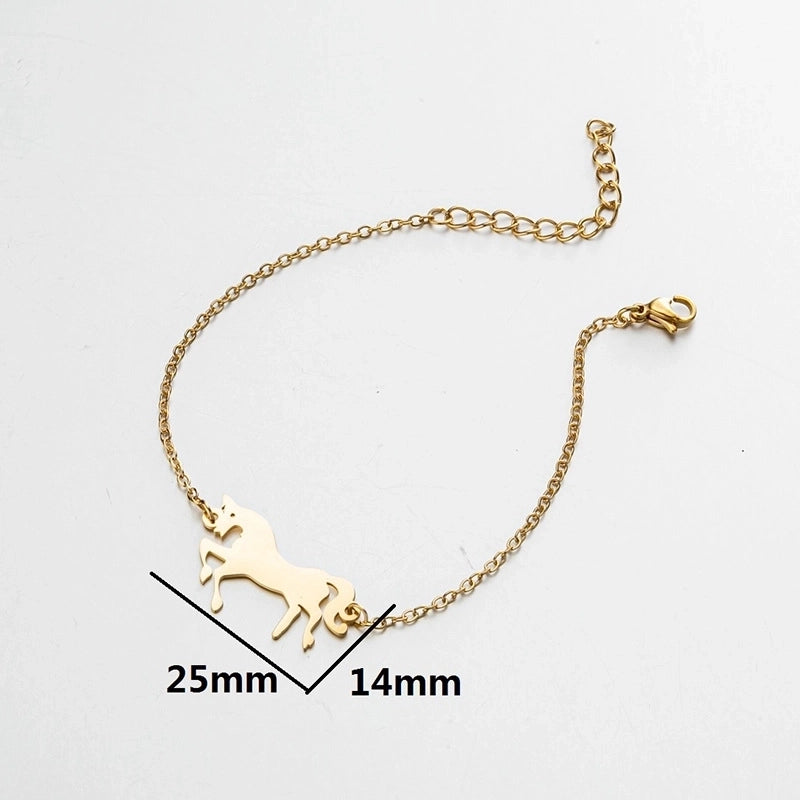 Fashion Animal 201 Stainless Steel 18K Gold Plated No Inlaid Bracelets In Bulk