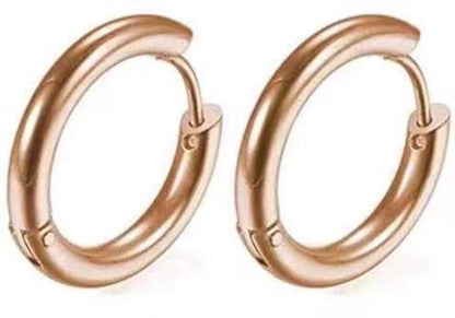 1 Piece Fashion Solid Color Plating 201 Stainless Steel 18K Gold Plated Earrings