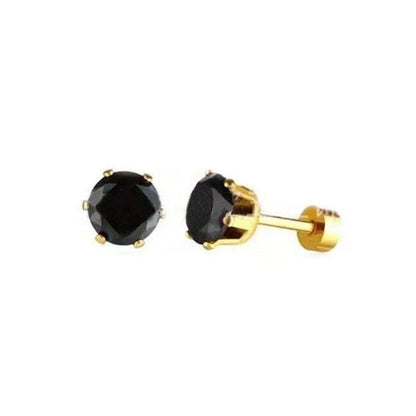 1 Pair Minimalist Round Plating 304 Stainless Steel 18K Gold Plated Ear Studs
