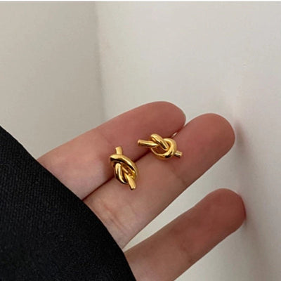 1 Pair Sweet Letter Heart Shape Flower Plating Titanium Steel Ear Studs