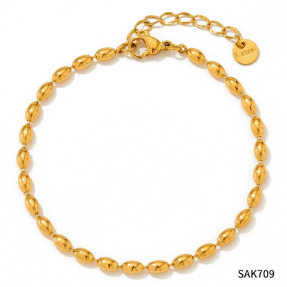 3 Pieces Casual Modern Style Geometric 304 Stainless Steel Zircon 16K Gold Plated White Gold Plated Gold Plated Plating Inlay Bracelets