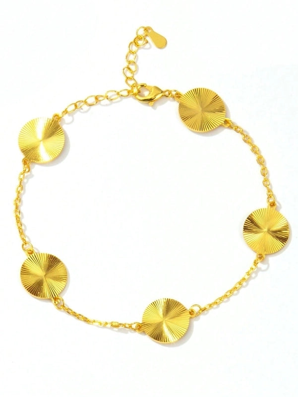 Copper Cable Chain Round Heart Shape Gourd Bracelets