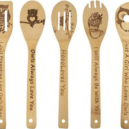 Minimalist Animal Letter Bamboo Shovel Kit 5 Pieces Set