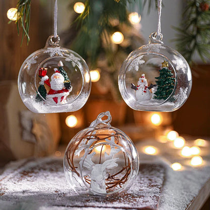 Christmas Ball Glass Ball Christmas Decoration Pendant Hanging Ornament Hanging Ball Christmas Atmosphere Decoration Supplies Christmas Ball