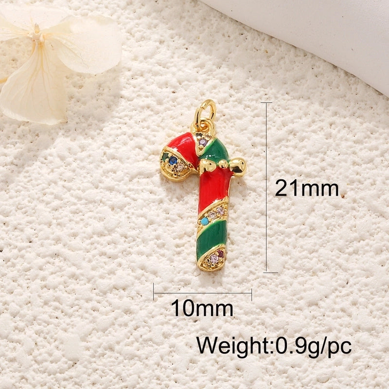 1 Piece 12*17mm 15 * 20mm 18 * 22mm Copper Christmas Tree Flower Snowflake Jewelry Accessories Pendant