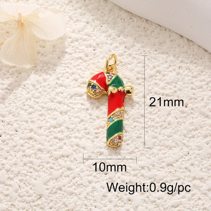1 Piece 12*17mm 15 * 20mm 18 * 22mm Copper Christmas Tree Flower Snowflake Jewelry Accessories Pendant