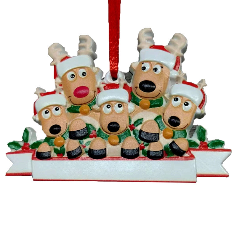 Christmas Fashion Dog Resin Party Hanging Ornaments