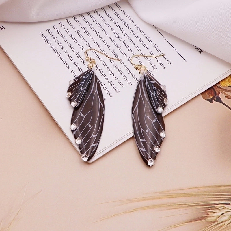 1 Pair Minimalist Wings Copper Epoxy Women's Drop Earrings
