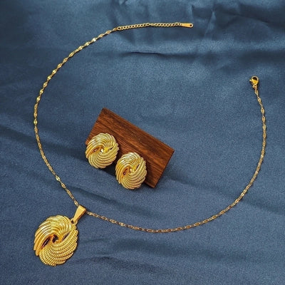 Elegant Classical Geometric 304 Stainless Steel Plating Jewelry Set
