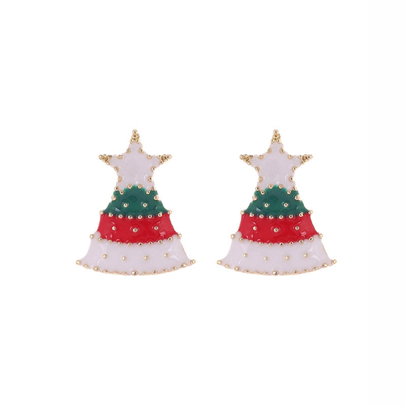 Christmas Cute Minimalist Christmas Tree Santa Claus Snowman Alloy Party Festival