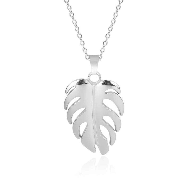 3 Pieces IG Style Minimalist Leaves 304 Stainless Steel 18K Gold Plated Plating Pendant Necklace Necklace Pendant