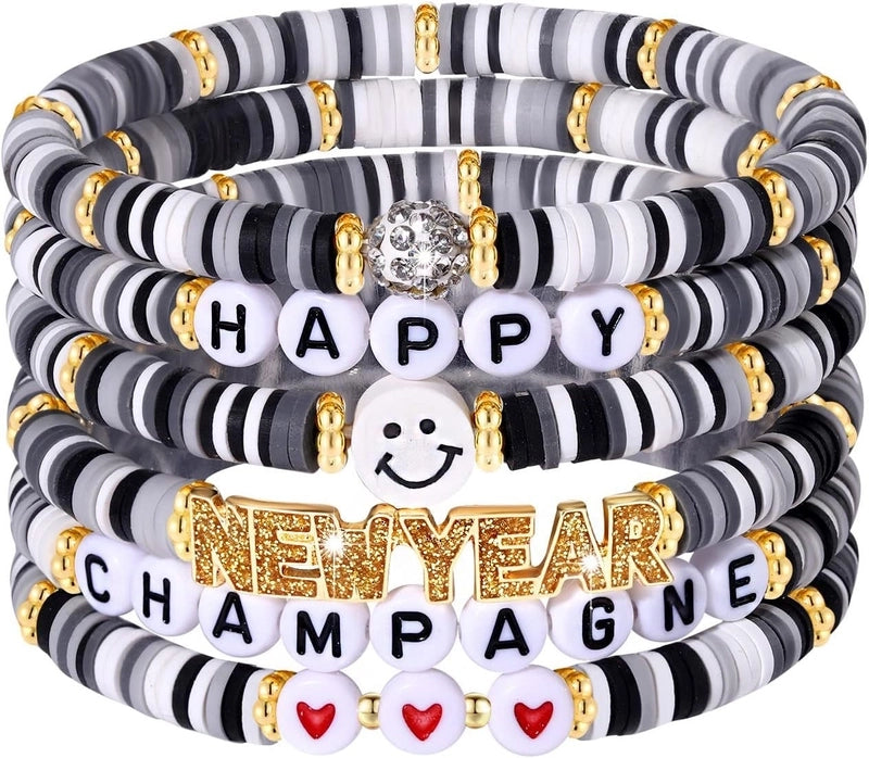 Christmas Bracelet Diy Santa Claus Elk Color Letters Handmade Soft Bracelet Suit